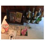 NON-ALCOHOLIC CHAMPAGNE, RECIPE BOOK STAND,