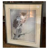 OWL PICTURE, SIGNED BOTTOM RIGHT 31 H X 27 W