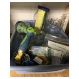 SPICE RACK, VASES, SEEDS, ETC.