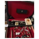 JEWELRY BOX INCL: SCHWANK POCKET PEN, CUFFLINKS