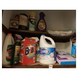 CLEANING PRODUCTS, CLOROX, BRILLO PADS, SCRUBBING