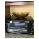 SMOKED GLASS BOWL, BLACK AND DECKER TOASTER OVEN