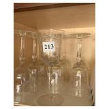 8 ETCHED WINE GLASSES