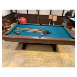 POOL TABLE 32" H X 100" W X 56", SLATE TOP
