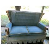CORDUROY TUFTED BACK LOVE SEAT ROCKER 52" W -