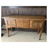 DREXEL WALL TABLE 2 DOOR, 3 DRAWER, 37 H X 60 W X