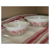 PYREX PINK 1.5 PINT AND 1.5 QT. GOOD CONDITION