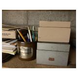 METAL FILE BOXES, PAPER, CARDBOARD FILE, ETC.