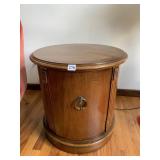 ROUND DRUM TABLE W/ SINGLE DOOR 22" H X 22" ROUND