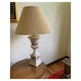 23" H HAND PAINTED LAMP WITH SHADE