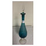 WINE BOTTLE WITH STOPPER, TINY CHIP ON STOPPER