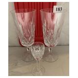TWO WATERFORD GLASSES AND 1 CORDIAL WATERFORD