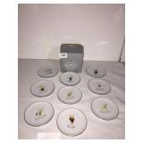 9 POTTERY BARN 4IN REINDEER COASTERS