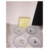 4 POTTERY BARN PLATES CHRISTMAS