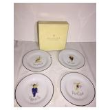 4 POTTERY BARN PLATES CHRISTMAS