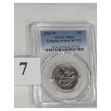 2020-W QUARTER PCGS MS64 TALLGRASS PRAIRIE NP V