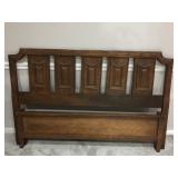 MID-CENTURY WALNUT FULL HEADBOARD 39" H X 60" W
