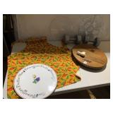 WOOD LAZY SUSAN, BELLA CASSA TRIVET, ROOSTER