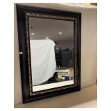 BLACK MIRROR LIGHT WEIGHT FRAME BEVELED 46" X 24"