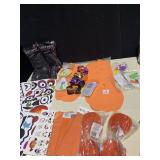 PUMPKINS, W/ FACES, TISSUE, ETC.