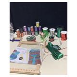 RIBBON MAKER, LARGE LOOM WEAVING, BEADS, ETC.