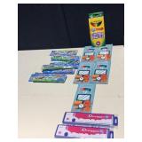 COLORED PENCILS, GLIDERS, ETC.