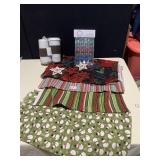 20 LED LIGHT ORNAMENTS, FABRIC 1 YD. EACH AT