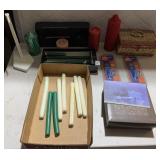 ASSORTED CANDLES, LOONEY TUNES PEN NEW, BANANA