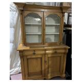 KNOTTY PINE CHINA CABINET, 73HX49WX23D, 1 PIECE,