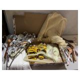 FELT HANGERS NEW SLIPPERS SZ. 8-9, PONCHO AND