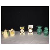 SALT & PEPPERS GIBSON CALIF. ARTS & NAPCO CLOCK