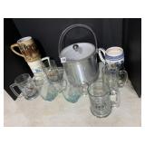 ICE BUCKET, STEINS, INCLUDING BUDWEISER
