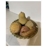 FRUIT BOWL W/ CERAMIC FRUIT