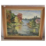 34.5X28 FRAMED OIL ON CANVAS SIGNED BOTTOM RIGHT,