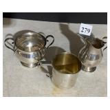 3 PC STERLING SILVER CREAMERS, 11 0Z TOTAL WEIGHT