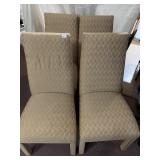 4 FULLY UPHOLSTERED DINING ROOM CHAIRS