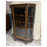 ANTIQUE CURVED FRONT CHINA WITH PAW FEET 63X40X13