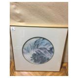 ARTWORK ORIENTAL SCENE COTTAGE ON MOUNTAIN SIDE