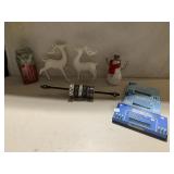 SNOWMAN, REINDEER 1 W/ MISSING LEG, PAW RIBBON ON