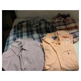 RALPH LAUREN AND TOMMY HILFIGER L 4 SHIRTS ALL