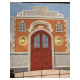 FIRE HOUSE ON CANVAS 54 X 54" PAINTED ON CANVAS