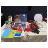 WALL HANGER W/ BULLETIN BOARD AND HOOKS AND