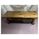 15.5HX46WX16D, SOLID WOOD BENCH