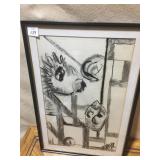 ABSTRACT FACES BY M HARPER 21.5 H X 15 W