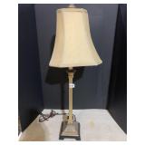 34" H CANDLESTICK LAMP W/ SHADE