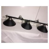 BILLIARD LIGHT  3 HEAD W/ CHROME TRIM - 53" W X