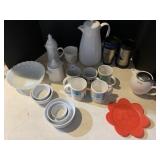 MUGS, TEA POT, BOWLS, INCL. PFALTZGRAFF