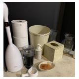 BATHROOM SET, COFFEE GRINDER, BONA FLOOR ETC.