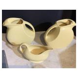 FIESTA YELLOW 2 WATER PITCHERS, GRAVY BOAT