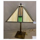 MISSION STYLE-STAINED GLASS LAMP 26.6" H X 16"